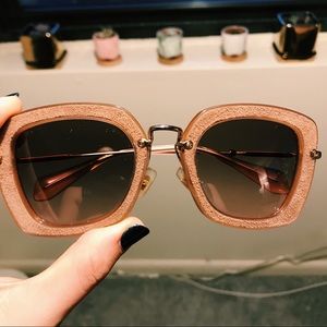 SALE - Miu miu suede frame sunglasses